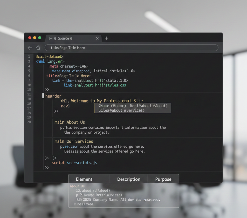 HTML code illustration